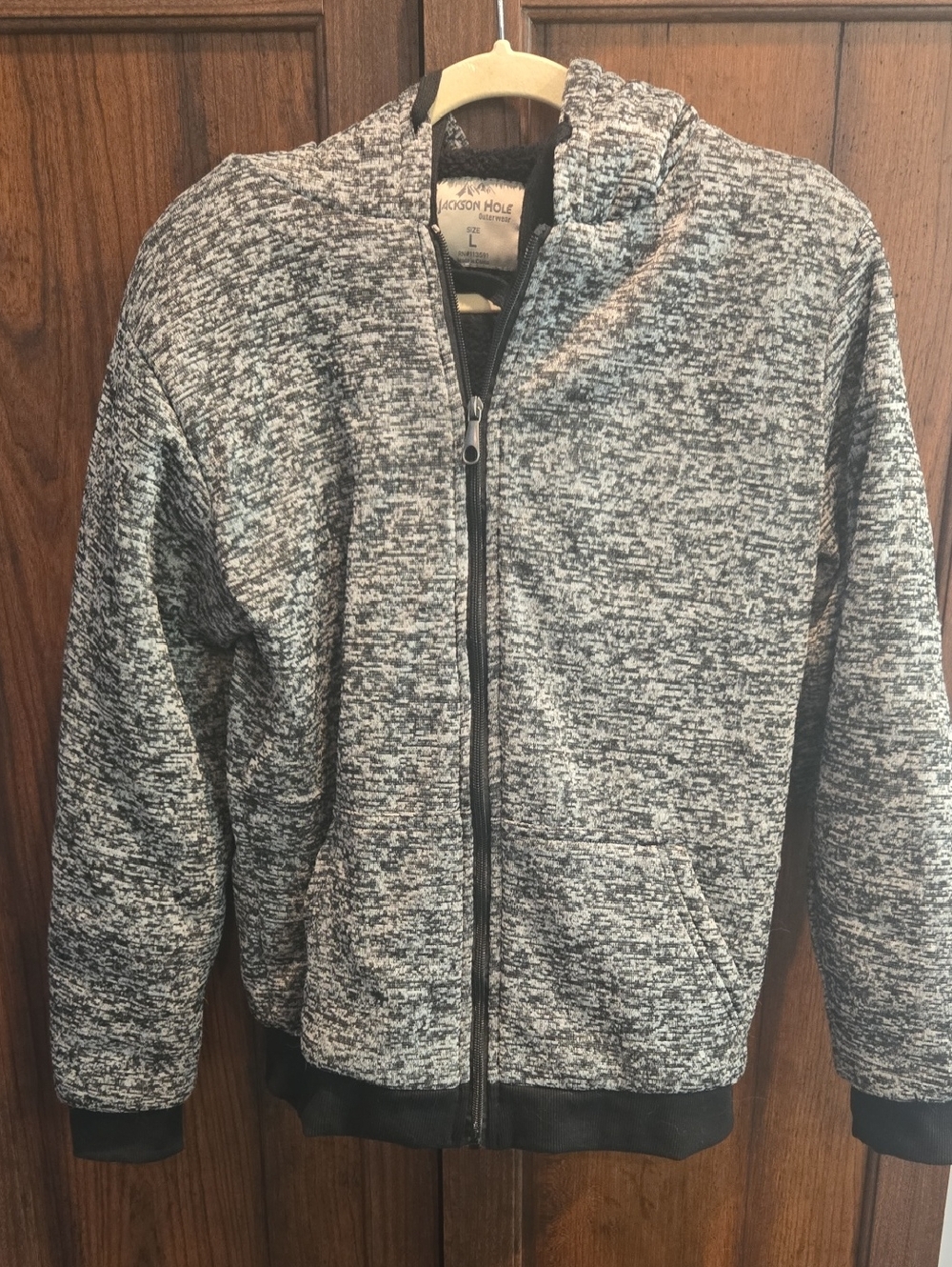 Jackson Hole Women's Black & White Marled Bomber Jacket